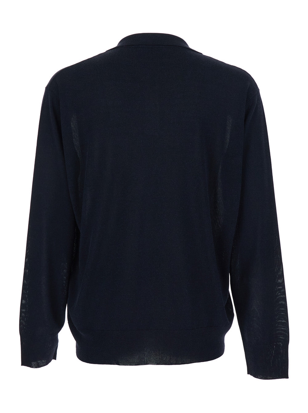 Blue Cotton Blend V-Neck Sweater for Men Blu Jersey