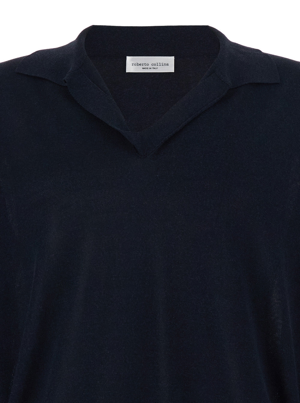 Blue Cotton Blend V-Neck Sweater for Men Blu Jersey