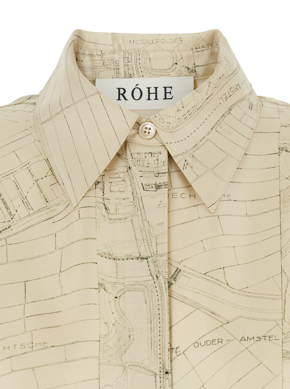 Dress With Cut-Out On The Back And All-Over Print White Silk For Women