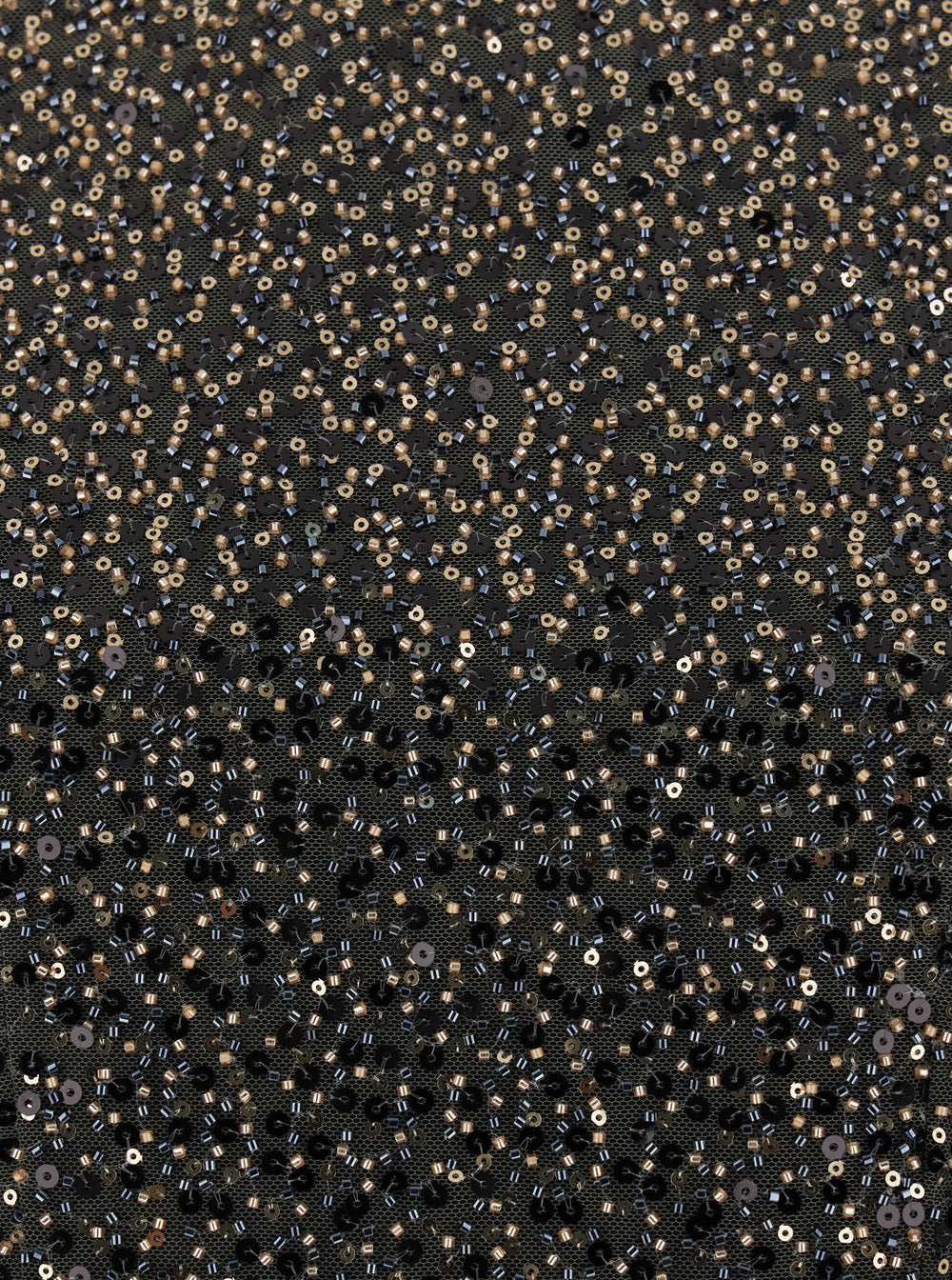 Dress With All-Over Applied Beads And Flared Hems Metallic Fabric For Women