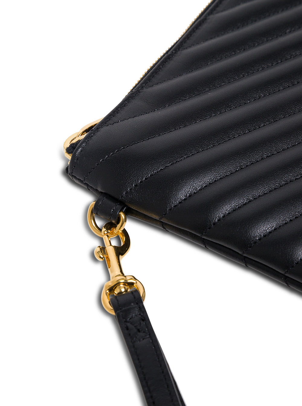 Handbag Jolie Chevron Leather And Black Metal Logo For Women Calf Clutches Pochettes