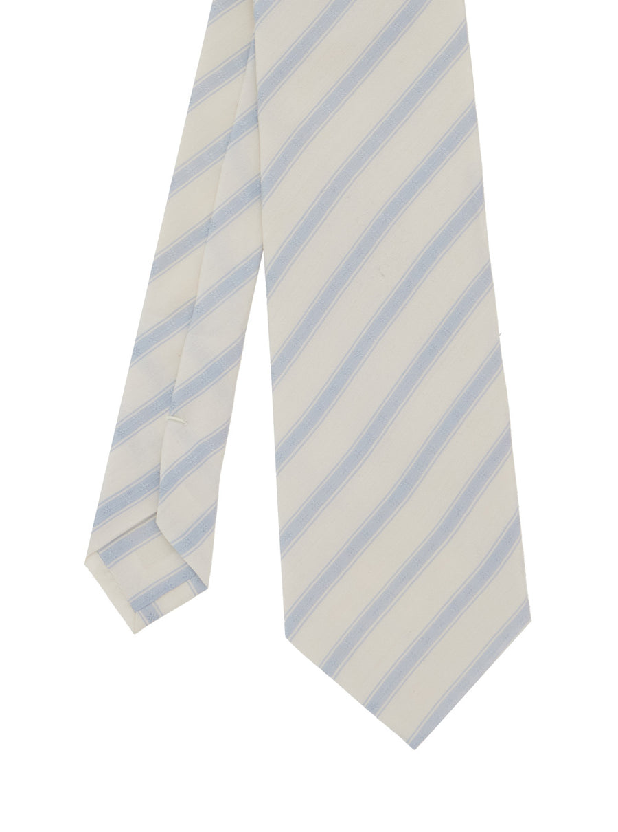 Bow Tie Silk Stripe Beige Ties &