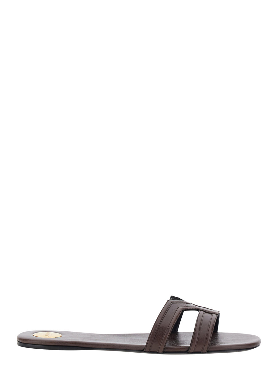 Sandals Mabrouka Brown Leather Calf