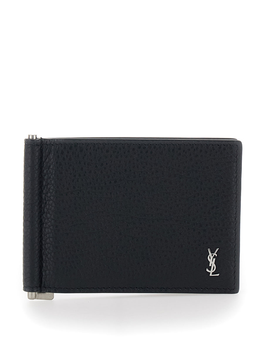 Zip Wallet Black Leather Calfskin
