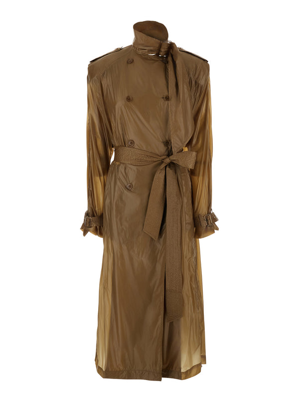 Trench Coat Beige Cotton