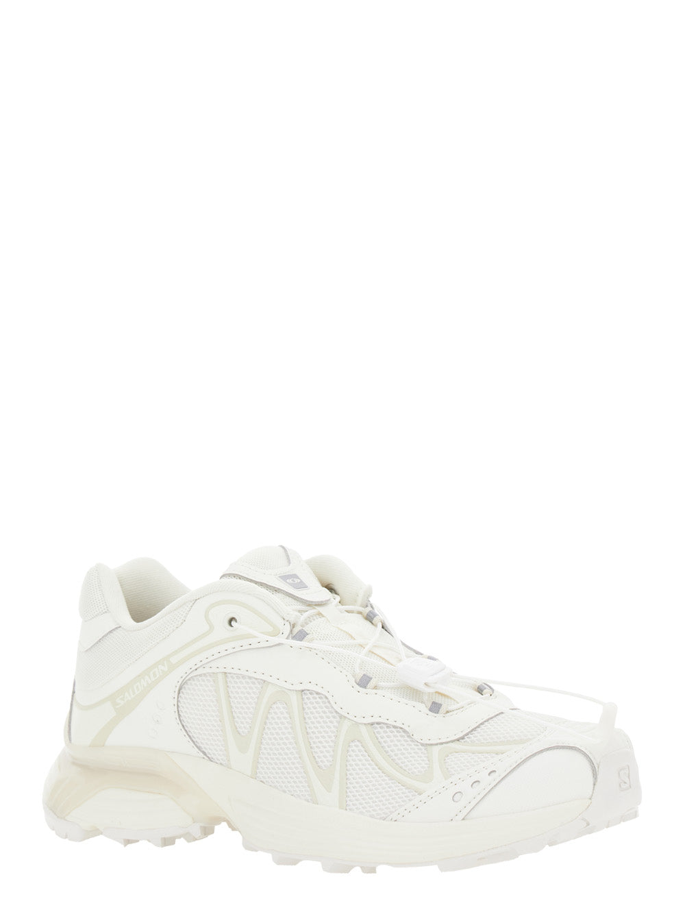 Xt-Whisper White Sneakers With Printed Logo On The Side And Drawstring Closure Fabric Unisex