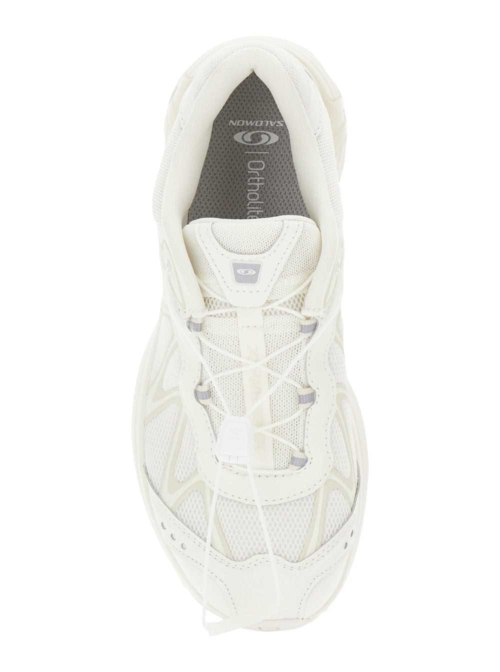 Xt-Whisper White Sneakers With Printed Logo On The Side And Drawstring Closure Fabric Unisex