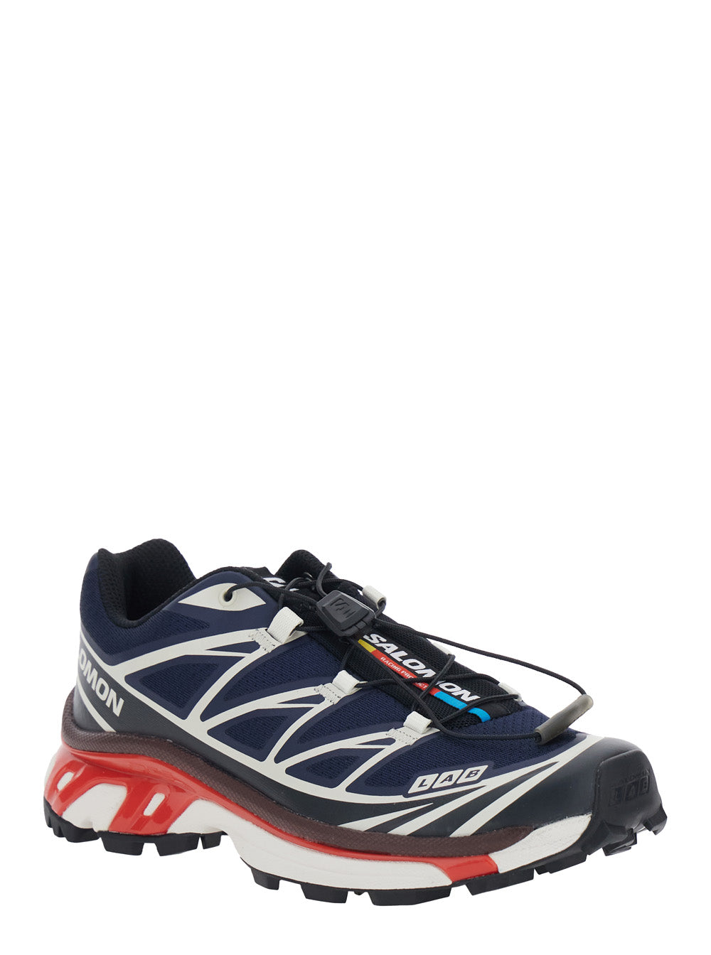 XT-6 Blue Sneaker with Logo Applied on the Tongue and Chunky Sole in Fabric Unisex Blu Textile