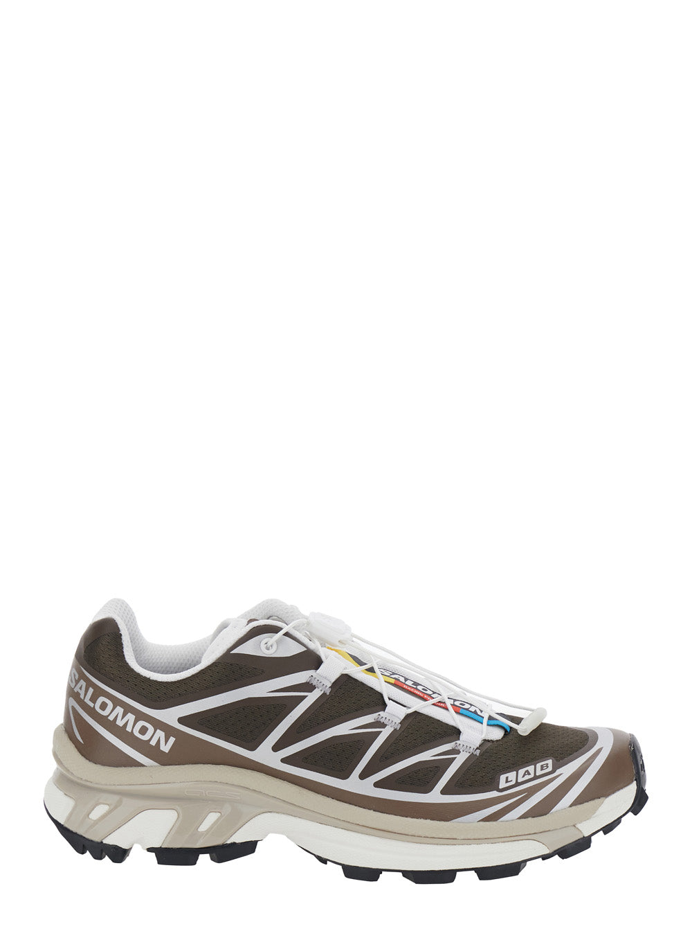 Xt-6 Brown Sneaker With Logo Applied On The Tongue And Chunky Sole In Fabric Unisex Textile
