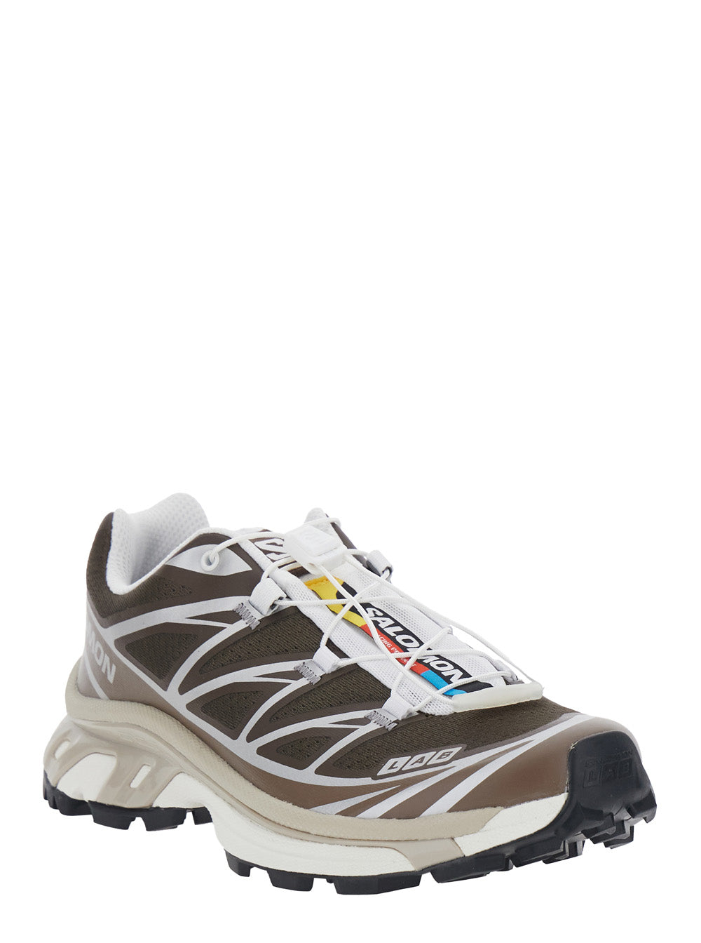 Xt-6 Brown Sneaker With Logo Applied On The Tongue And Chunky Sole In Fabric Unisex Textile