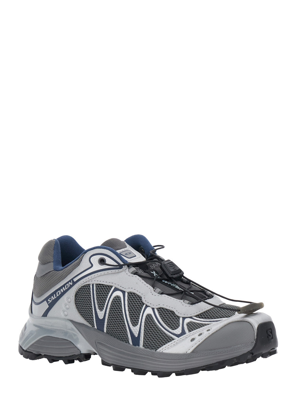 Xt-Whisper Grey Sneakers With Printed Logo On The Side And Drawstring Closure Fabric Unisex