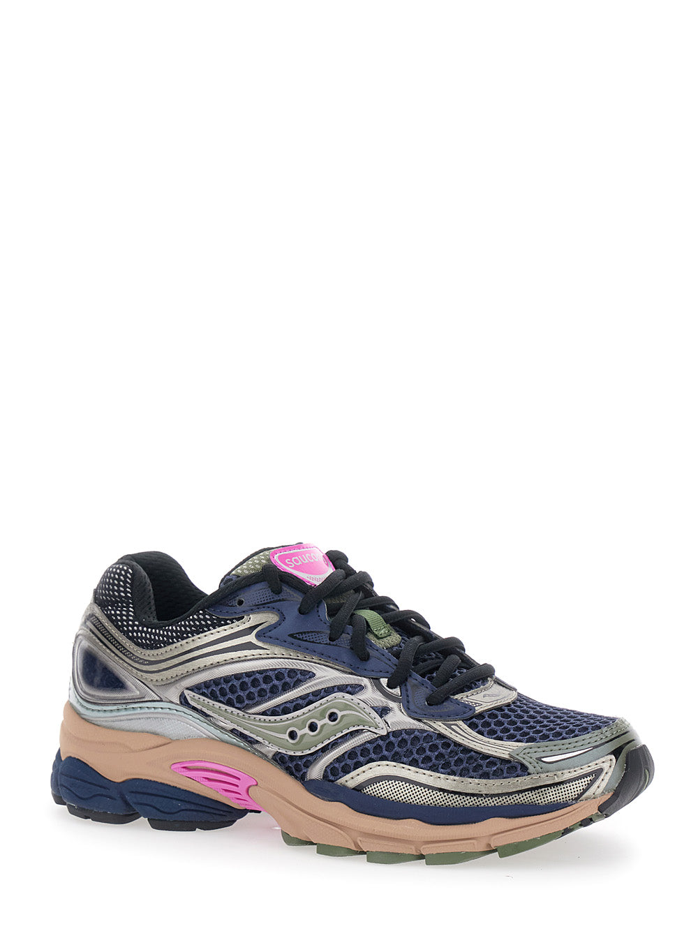Omni 9 Blue Low Top Sneakers with Perforated Design and Logo Patch on the Tongue in Tech Fabric Unisex Blu Polyurethane