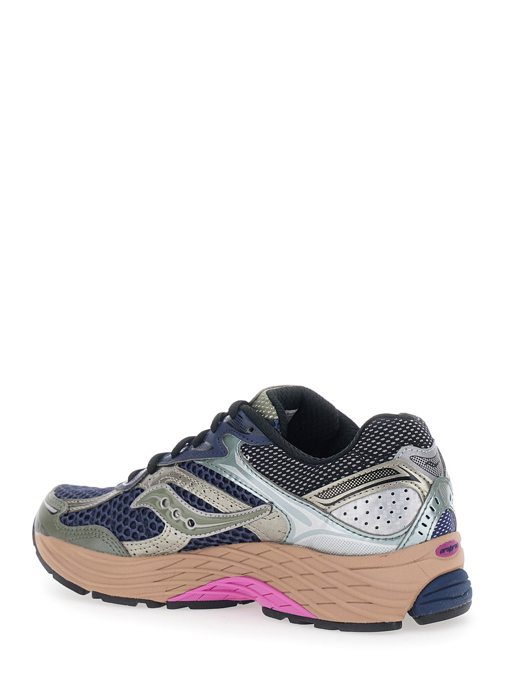 Omni 9 Blue Low Top Sneakers with Perforated Design and Logo Patch on the Tongue in Tech Fabric Unisex Blu Polyurethane