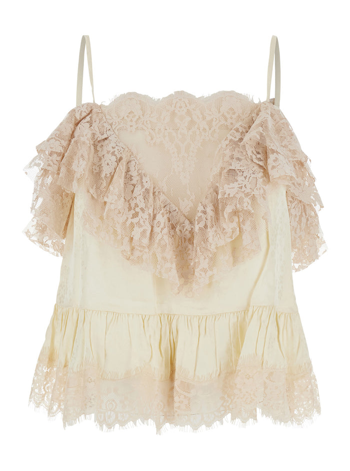 Ethel Solid Camisole Top White With Adjustable Straps In Viscose For Women Tops