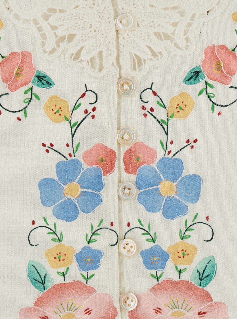 Astrid Embroidery L-Slv Blouse Multicolor Long Sleeve With In Cotton And Linen For Women Shirts Blouses