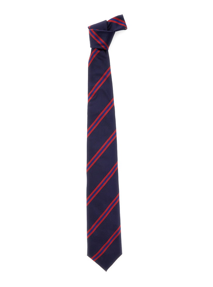 Blue REGIMENTAL Bow Tie with Striped Silk for Men Blu Papillon And Ties