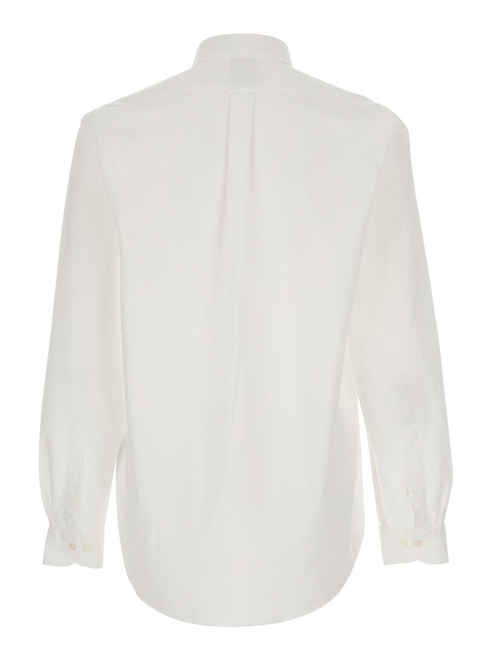 Shirt OXFORD BUTTON DOWN White with Collar and Long Sleeves in Cotton for Men Blouses