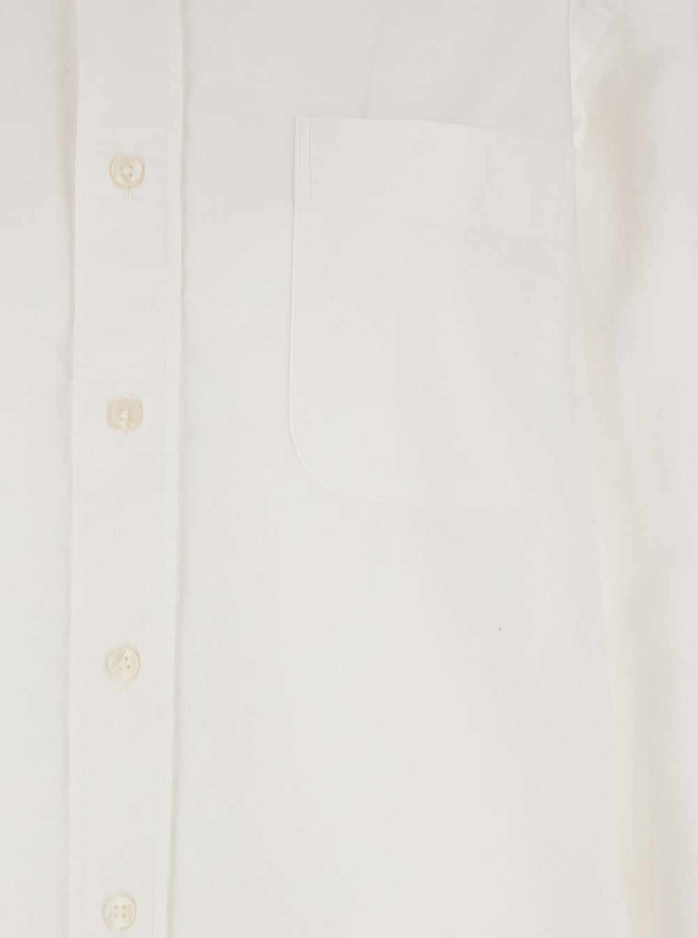 Shirt OXFORD BUTTON DOWN White with Collar and Long Sleeves in Cotton for Men Blouses