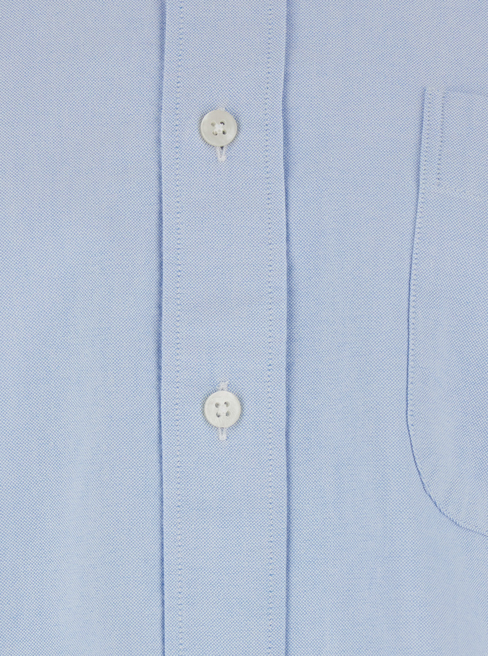Mens Light Blue Oxford Button Down Shirt With Classic Collar And Long Sleeves In Cotton Blouses