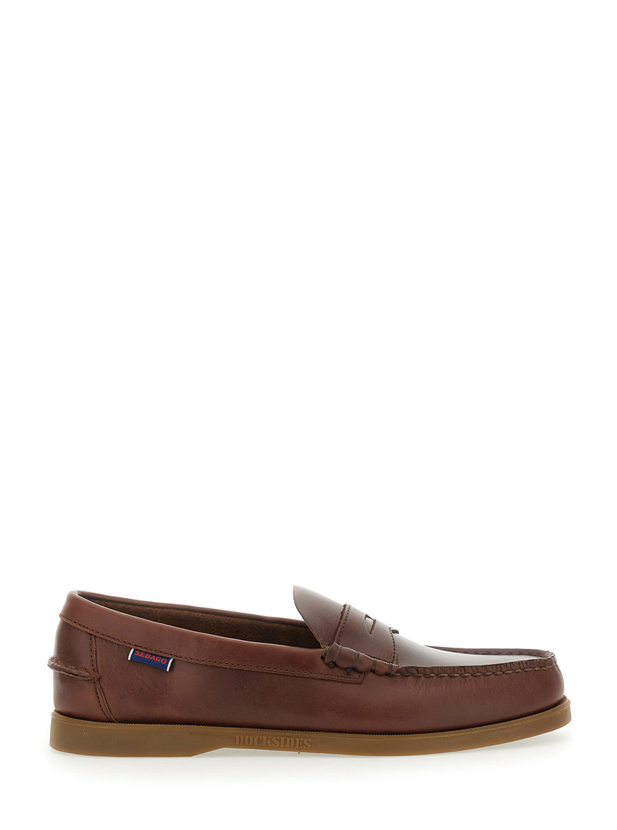 Loafers Dolphin Waxed Rubber Sole Brown Leather