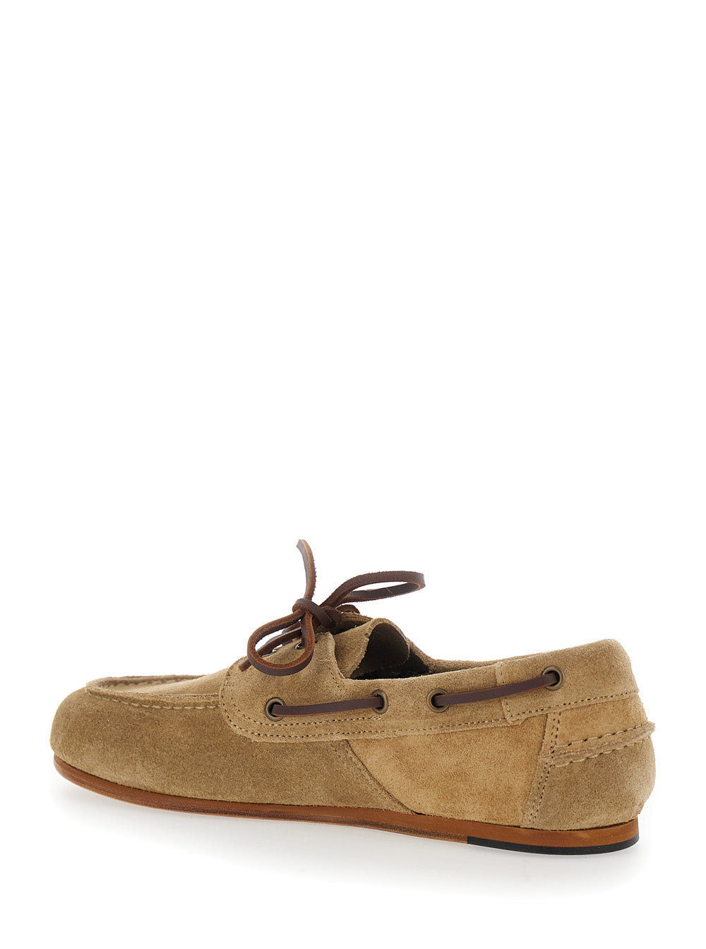 OWEN WOMAN Beige Leather Loafers