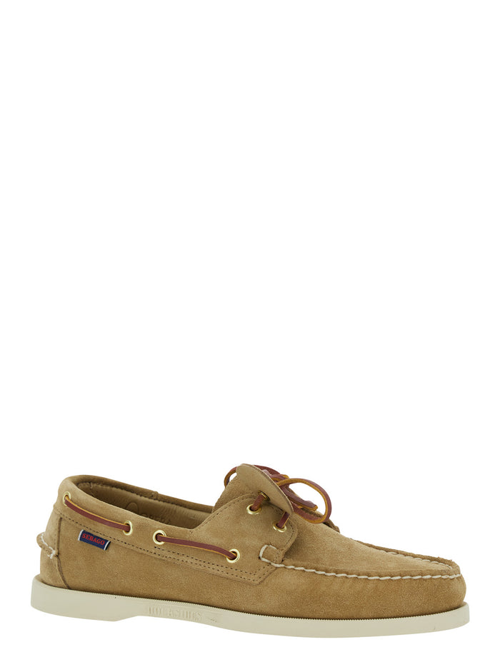 Portland Loafers Beige With Rounded Toe Leather For Men