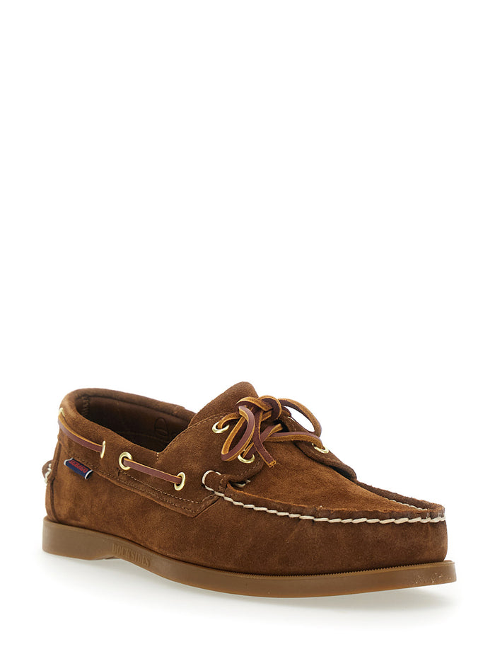 Loafers Portland Brown With Rounded Toe Leather For Men