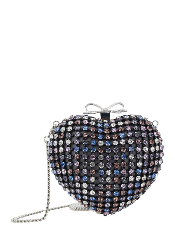 Clutch Bag Heart-Shaped Multicolour Polyester