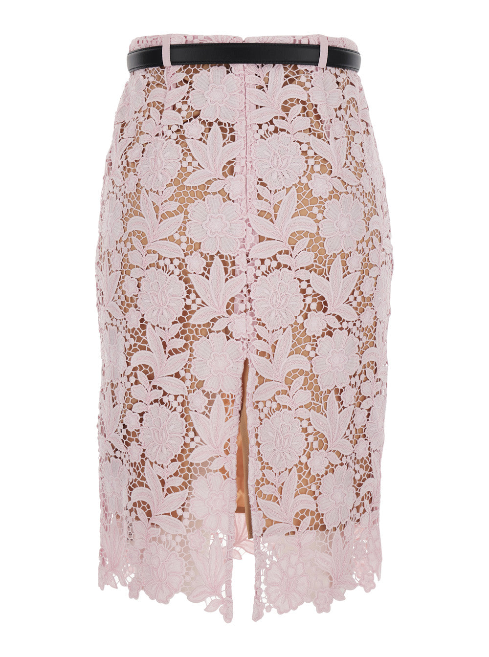 Dress Pink Lace With Details In Fabric Skirt