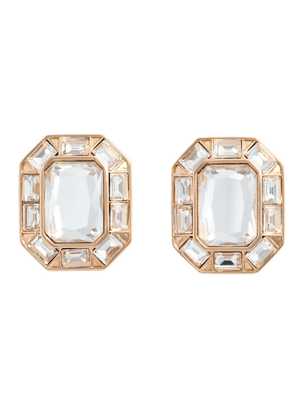 Earrings GOLD CRYSTAL with Metallic Crystals for Women