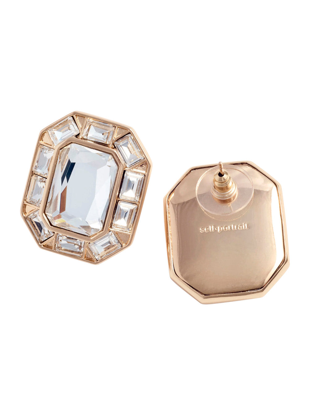 Earrings GOLD CRYSTAL with Metallic Crystals for Women