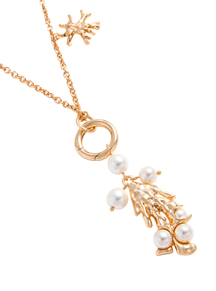 Necklace GOLD CORAL CHARM with in Metallic for Women Necklaces