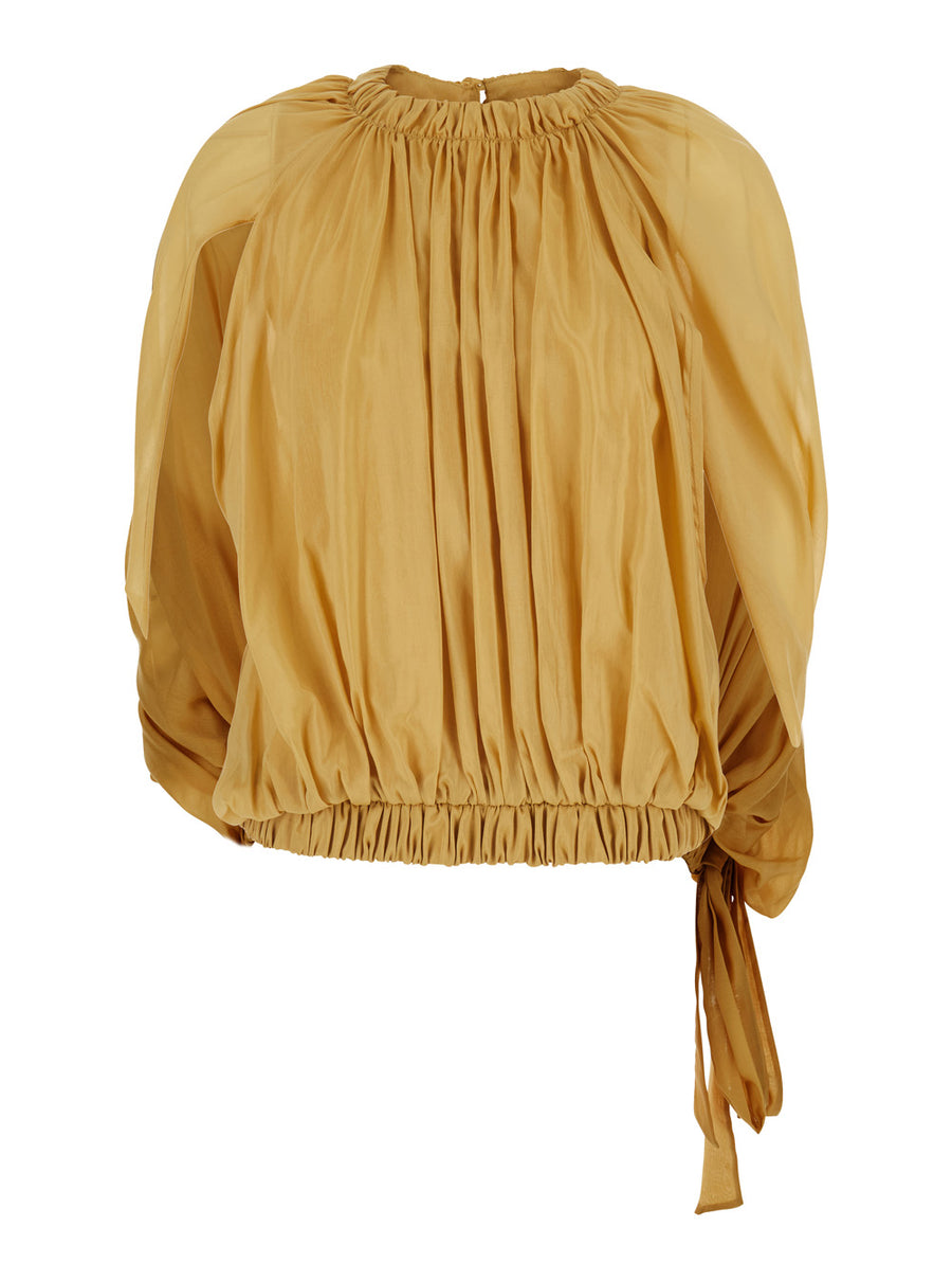 Top Cotton Muslin Yellow Tops