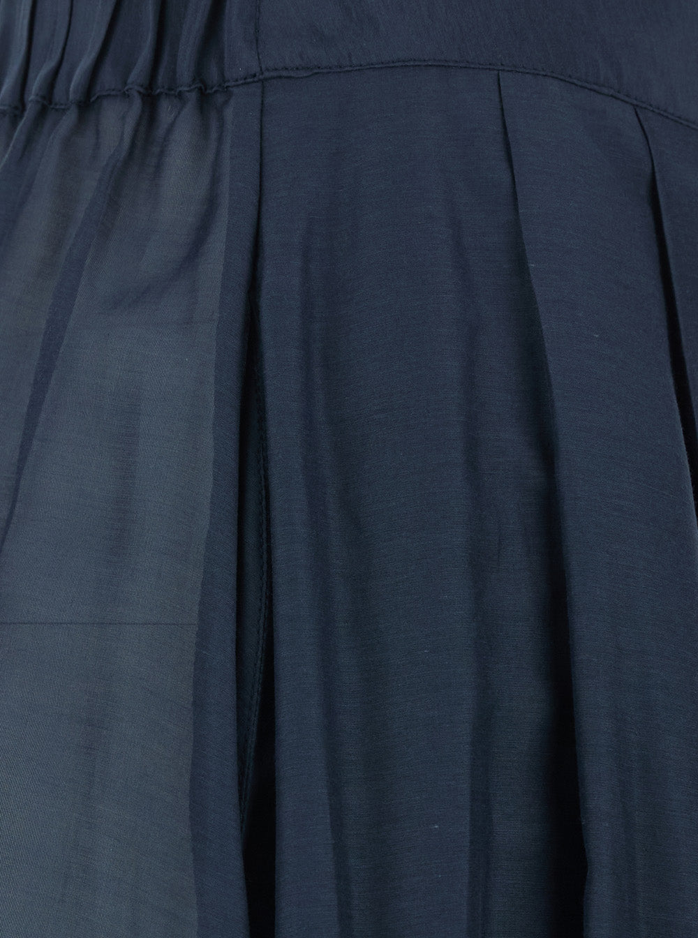 Cotton Muslin Pants With Pockets And Straight Hems Blue Women Blu Trousers