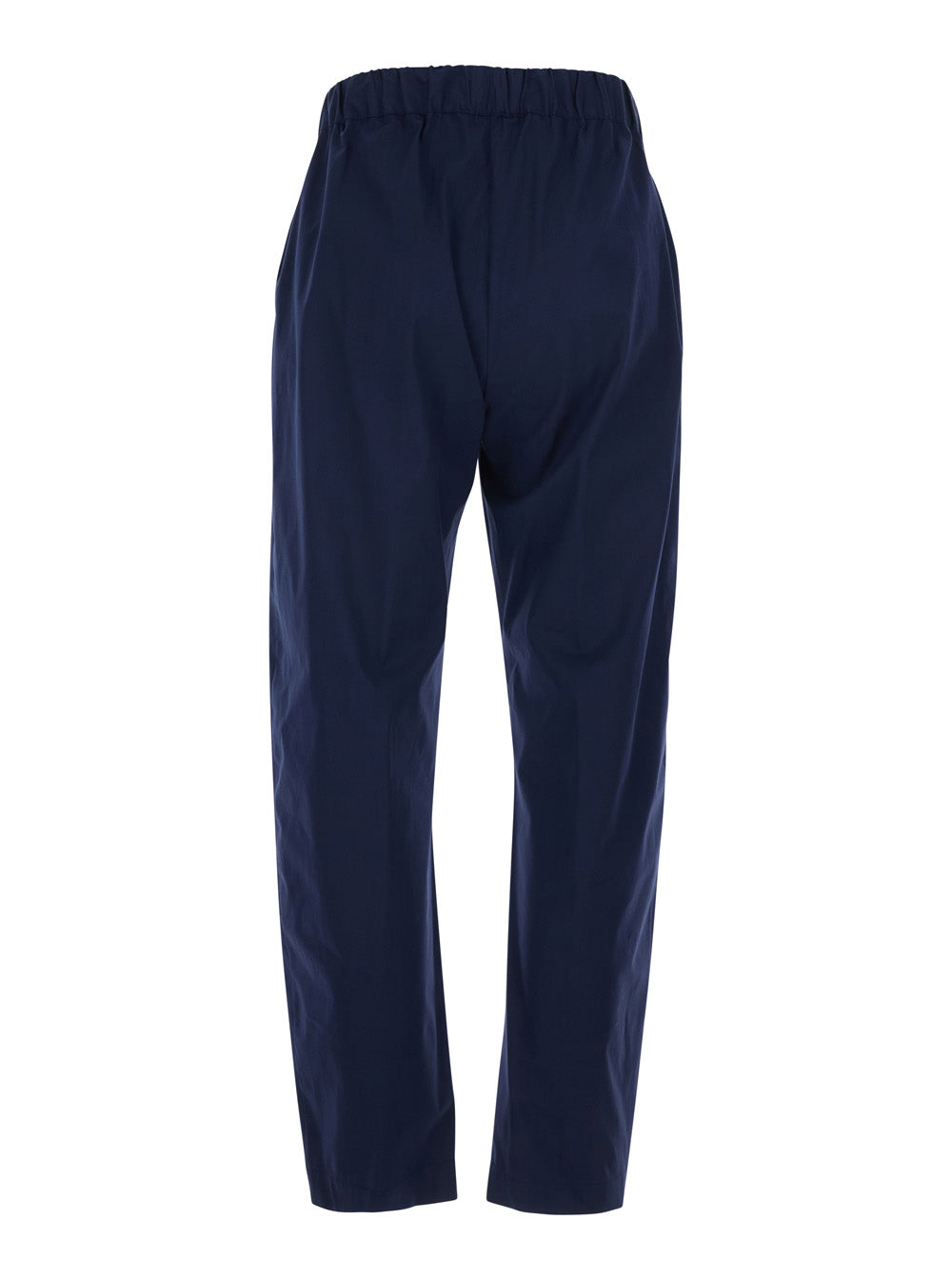 Buddy Stretch Cotton Drawstring Pants Blue Women Blu Elastane Trousers