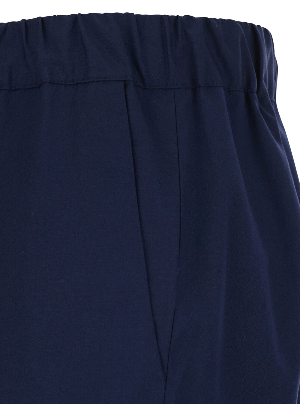 Buddy Stretch Cotton Drawstring Pants Blue Women Blu Elastane Trousers