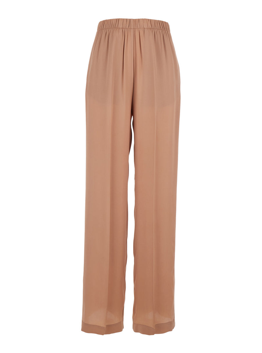 Trousers Silk-Blend Pink Acetate