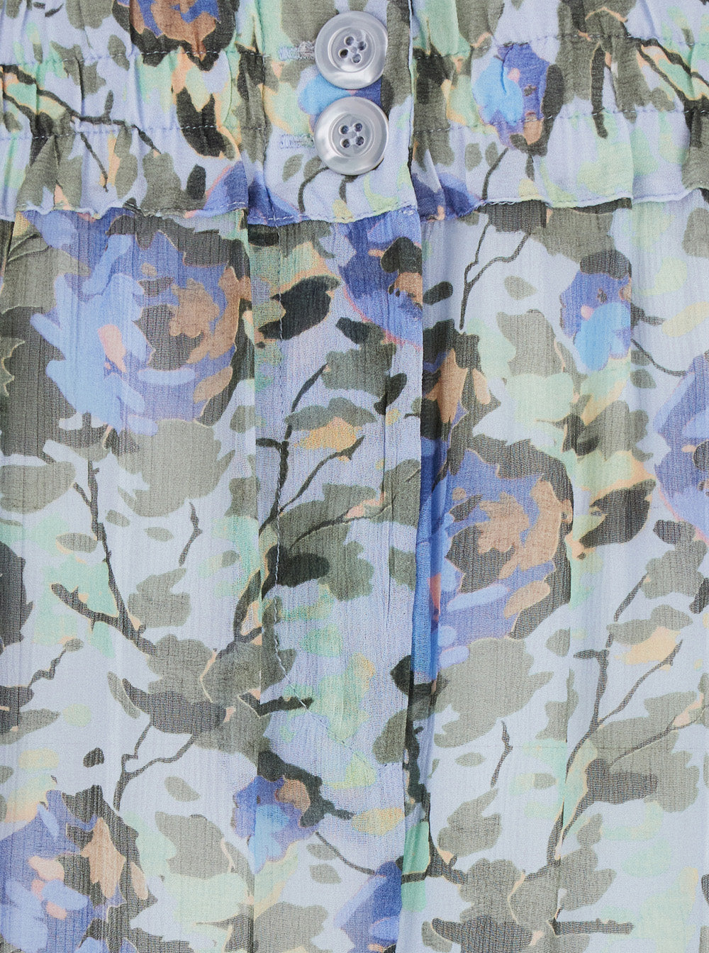 Dress PRINTED PANTS Blue with Floral Print in Viscose Women Blu Trousers