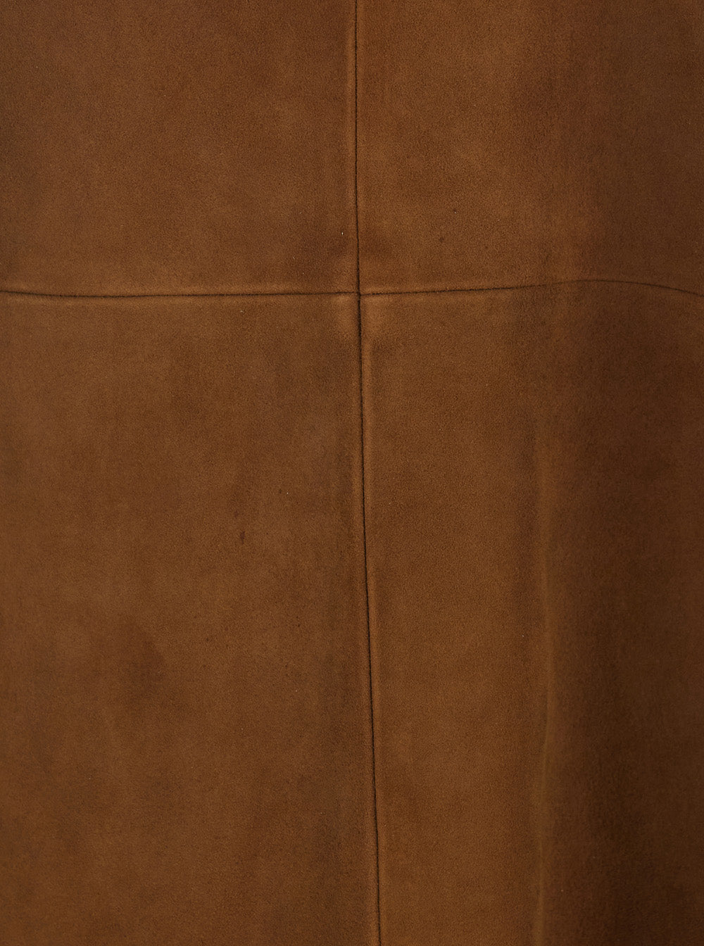 Flared Skirt With Belt Loops And Zip Closure On The Back Brown Suede For Women