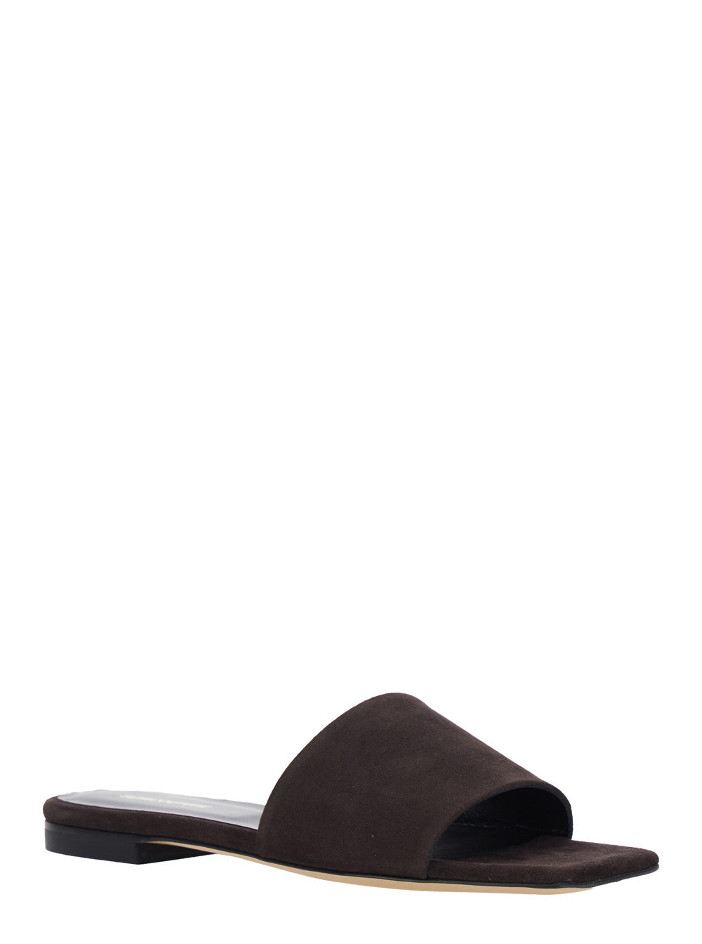 Azia Sandals with Shaped Straps in Brown Suede for Women Flat Shoes