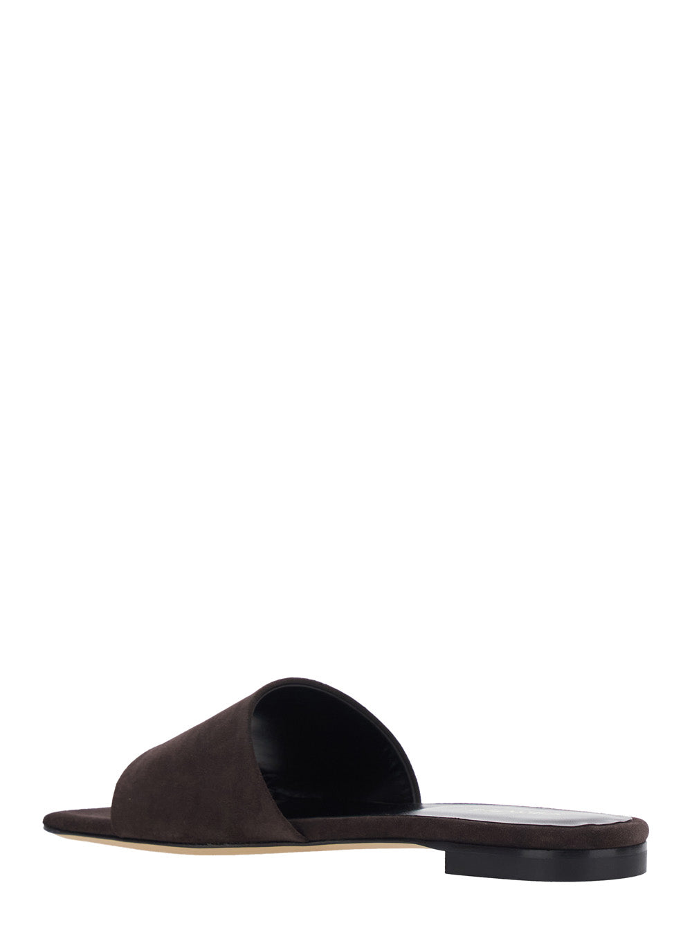 Azia Sandals with Shaped Straps in Brown Suede for Women Flat Shoes