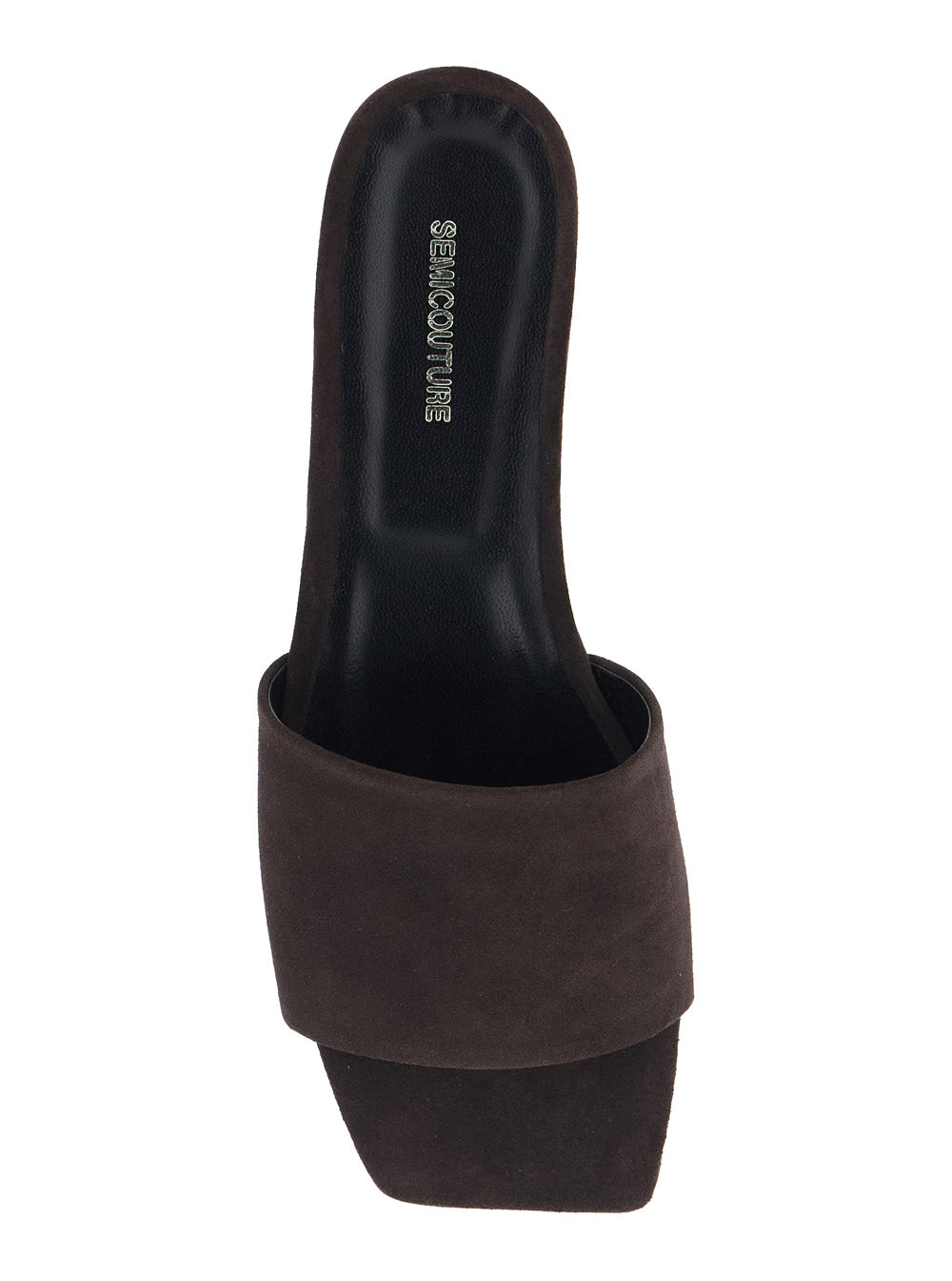 Azia Sandals with Shaped Straps in Brown Suede for Women Flat Shoes
