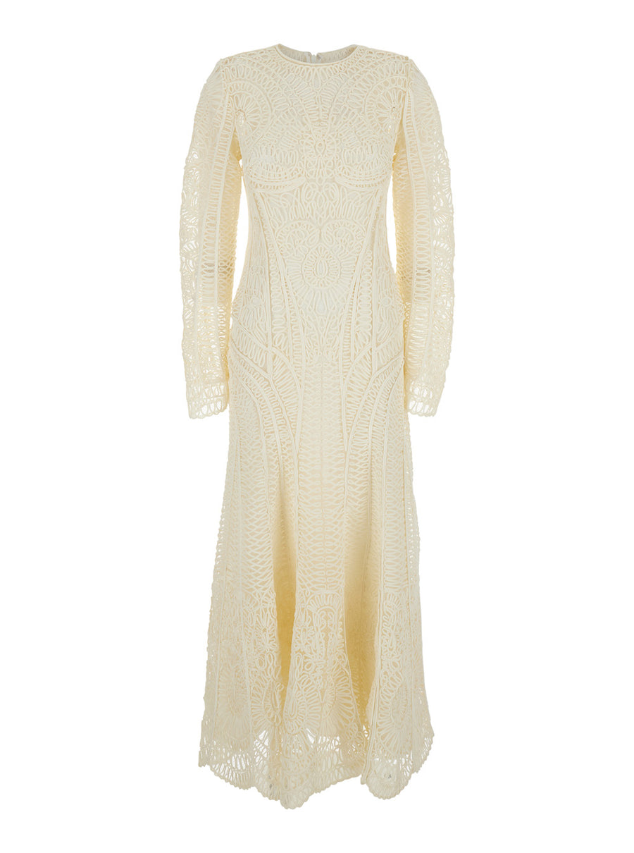 Long Dress Fiona White Polyester