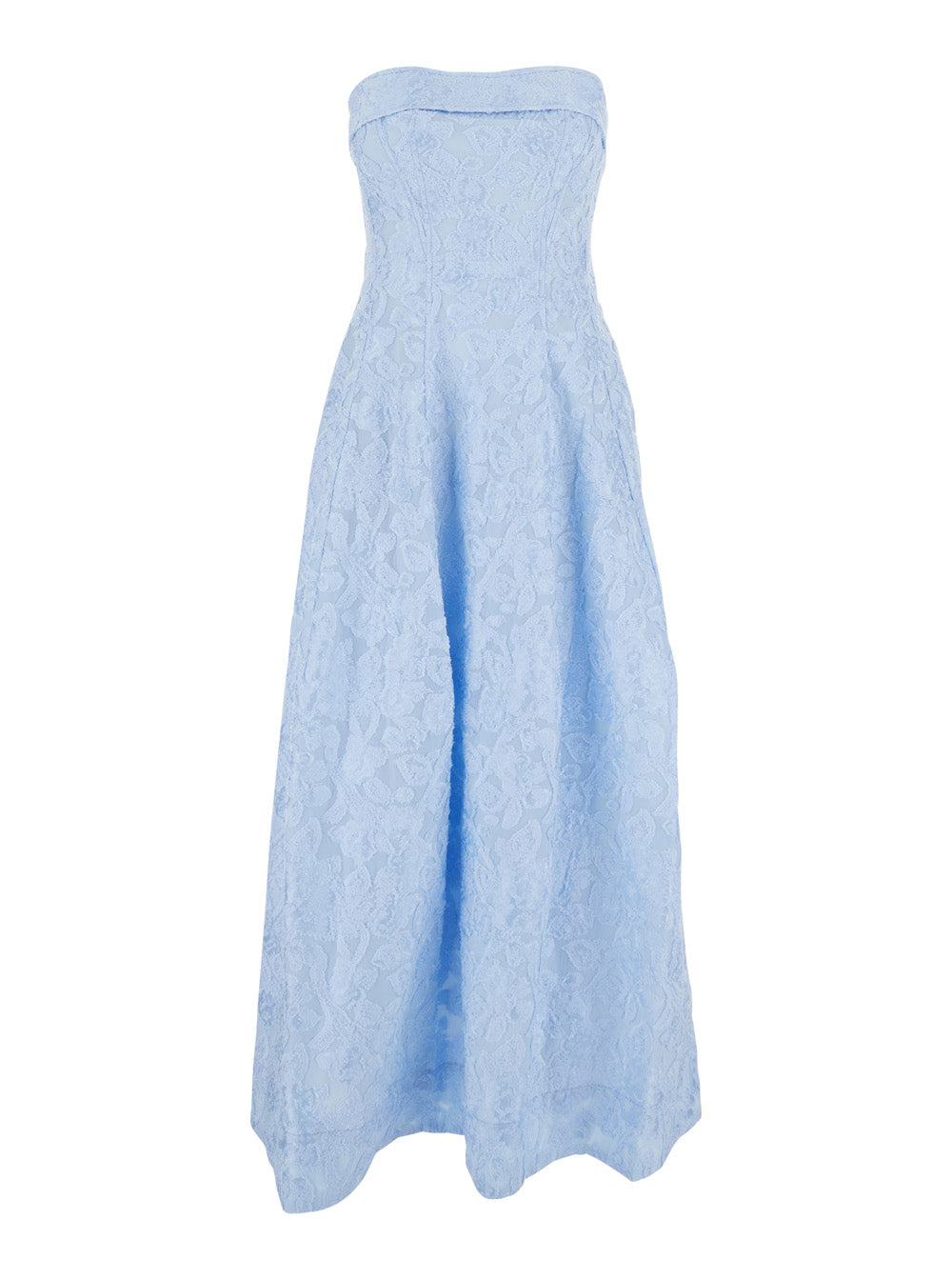 Dress TIDEPOOL Blue with all-over embroidery design and removable straps in cotton blend Women Light Nylon Polyester Long