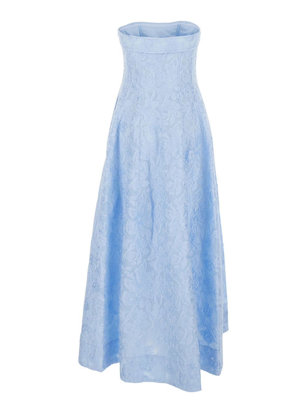 Dress TIDEPOOL Blue with all-over embroidery design and removable straps in cotton blend Women Light Nylon Polyester Long