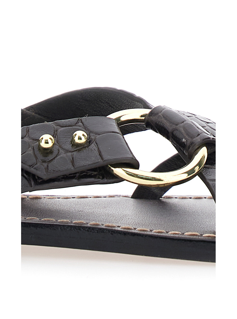 FLORENCE Brown Leather Sandals for Women Cow Flat Shoes