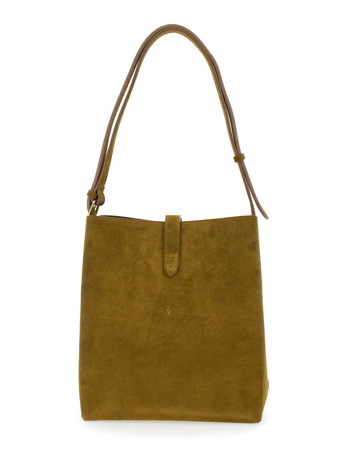 Shoulder Bag Bello With Brown Leather Handles For Women Lamb