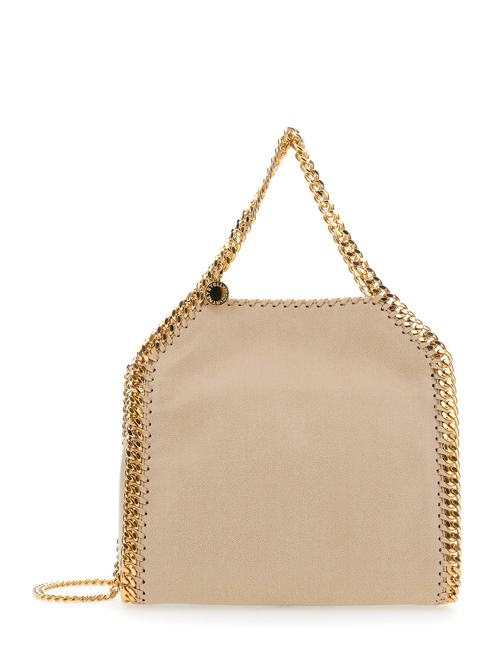 Falabella Mini Shoulder Bag with Handle and Chain Strap in Ecoleather White Women Polyester Crossbody
