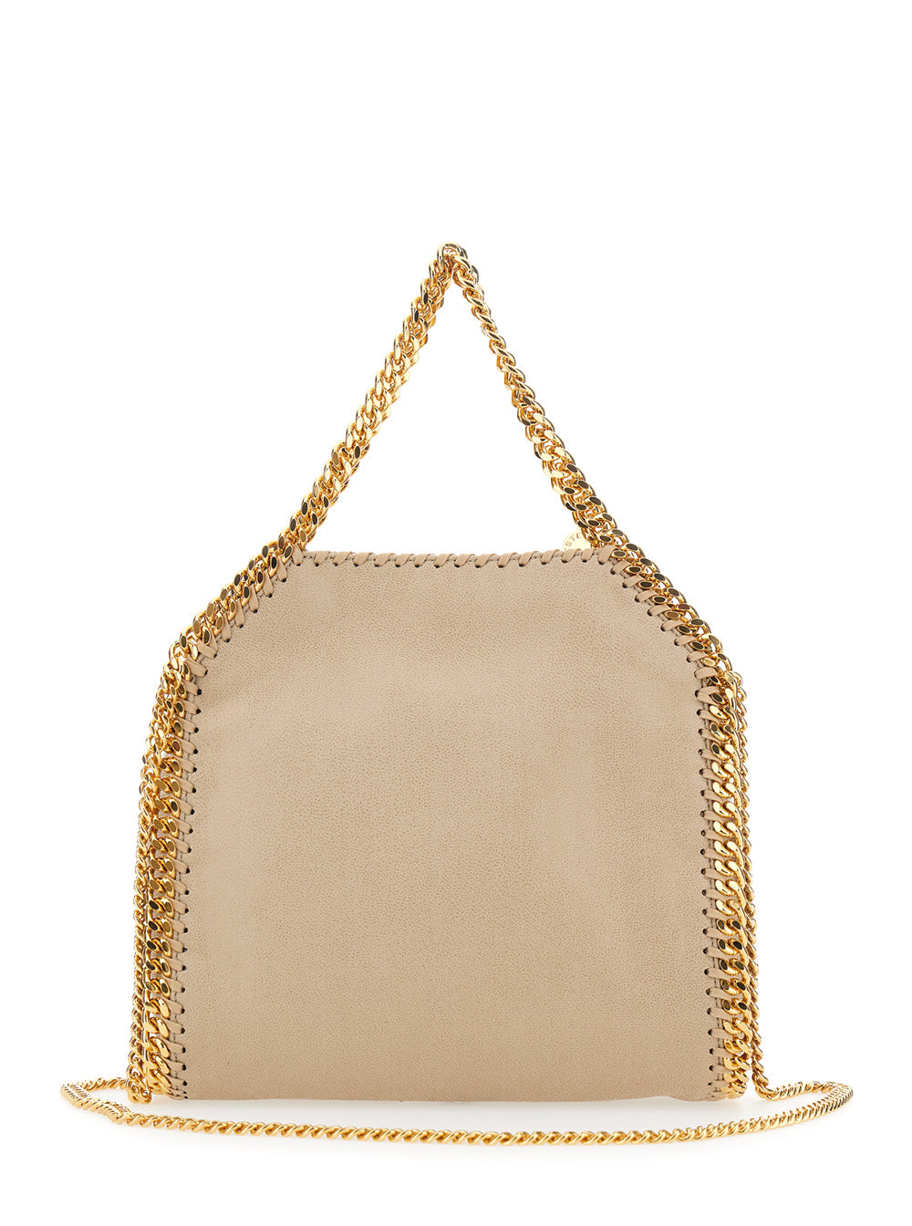 Falabella Mini Shoulder Bag with Handle and Chain Strap in Ecoleather White Women Polyester Crossbody
