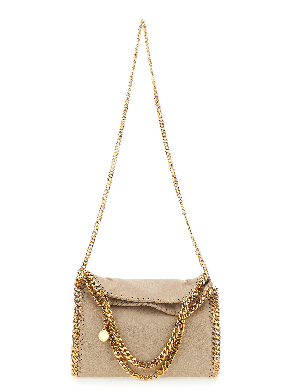 Falabella Mini Shoulder Bag with Handle and Chain Strap in Ecoleather White Women Polyester Crossbody